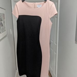 CARMEN MARC VALVO pink and black dress size M